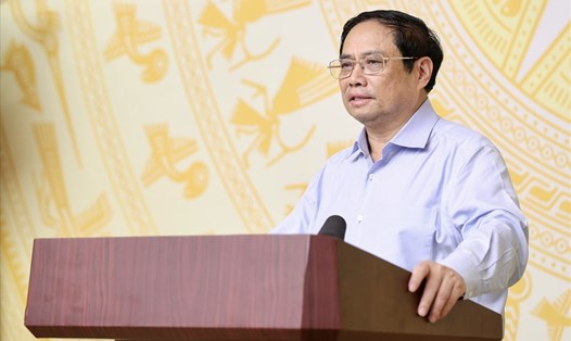 Thủ tướng Phạm Minh Chính chủ trì phiên họp Ủy ban Quốc gia về chuyển đổi số. Ảnh: Nhật Bắc