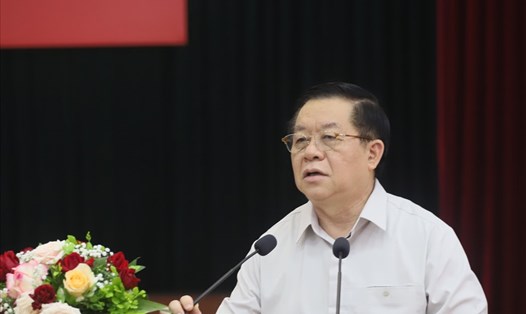 Ông Nguyễn Trọng Nghĩa - Bí thư Trung ương Đảng, Trưởng Ban Tuyên giáo Trung ương phát biểu tại Hội nghị. Ảnh: T.Vương