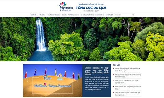 Tổng cục Du lịch chính thức ra mắt giao diện mới Trang thông tin điện tử. Ảnh: TCDL