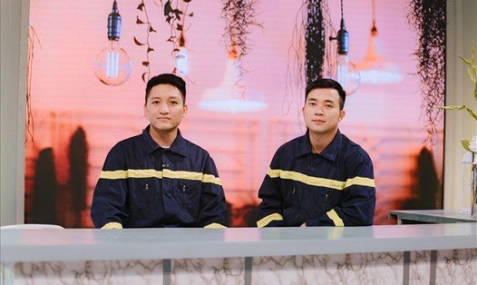 Thượng úy Vũ Ngọc Hoàng và Nguyễn Viết Quân là khách mời trong chương trình "Khách sạn 5 sao". Ảnh: VTV