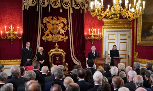 Lễ tấn phong Vua Charles diễn ra ngày 10.9 tại cung điện St.James. Ảnh: AFP