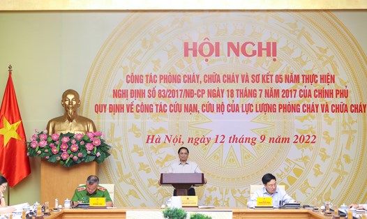 Thủ tướng Phạm Minh Chính chủ trì Hội nghị. Ảnh: Nhật Bắc
