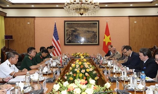 Quang cảnh Đối thoại Chính sách quốc phòng Việt Nam - Mỹ năm 2022. Ảnh: TTXVN