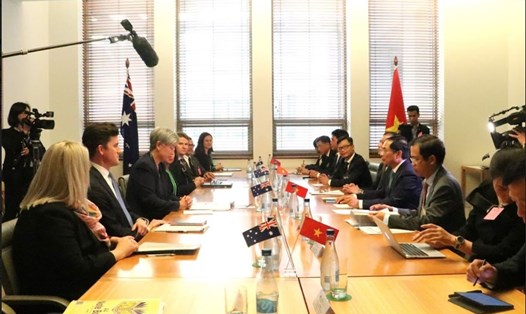 Hội nghị Bộ trưởng Ngoại giao Việt Nam - Australia ngày 12.9. Ảnh: TTXVN
