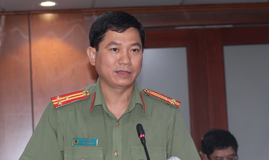 Thượng tá Lê Mạnh Hà - Phó phòng Tham mưu Công an TPHCM.   Ảnh: Thành Nhân