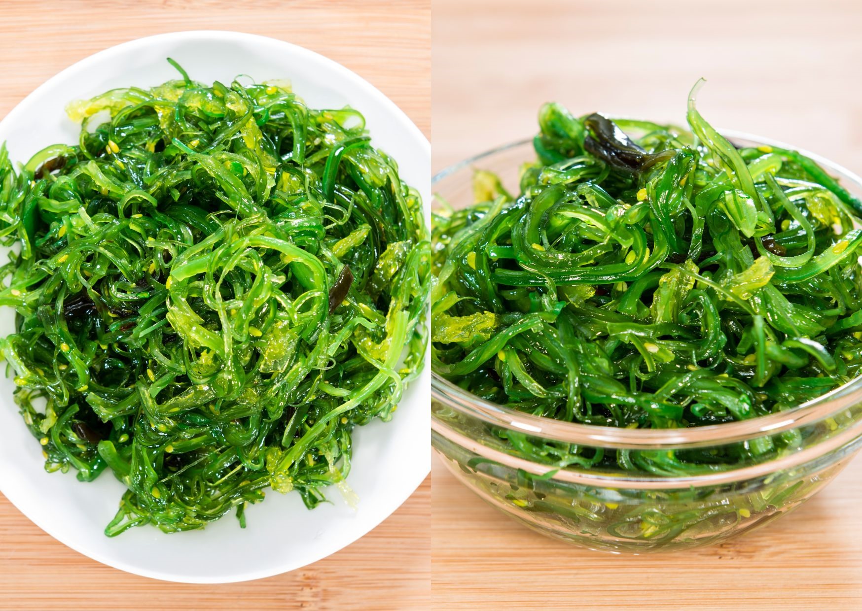 Salad tảo bẹ chay giàu chất dinh dưỡng. Đồ họa: Doãn Hằng