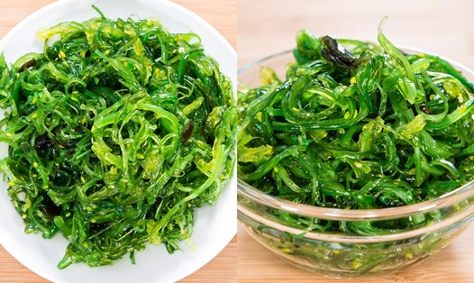 Salad tảo bẹ chay giàu chất dinh dưỡng. Đồ họa: Doãn Hằng