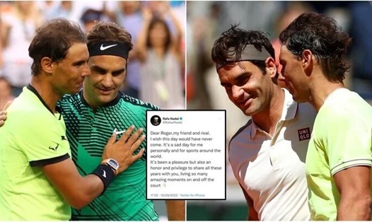 Rafael Nadal có những lời nhắn nhủ sau khi Roger Federer thông báo quyết định giải nghệ. Ảnh: GMSport