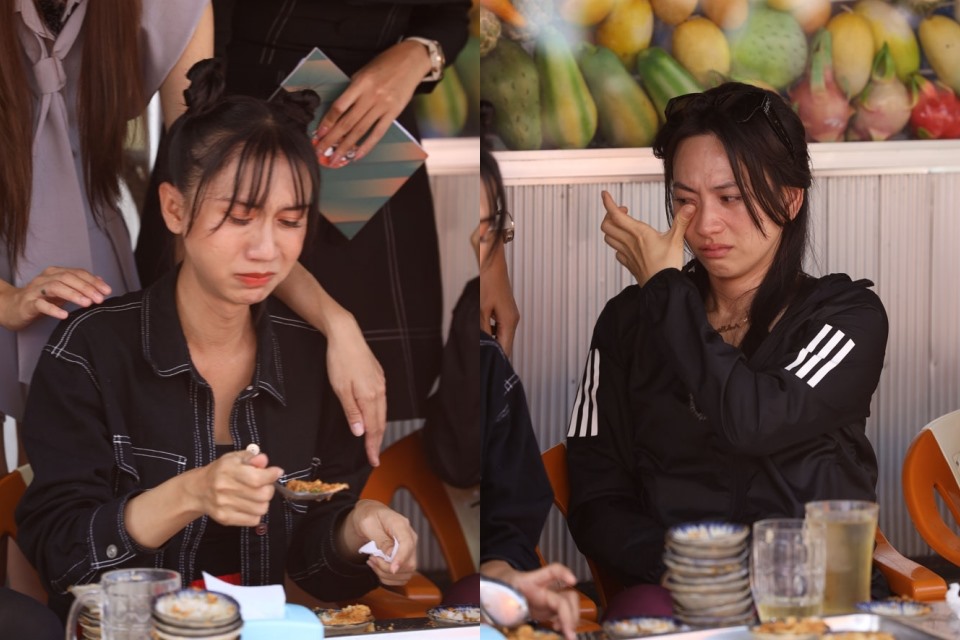 Lynk Lee, Phương Anh Đào khóc khi thực hiện thử thách. Ảnh: ĐQ.