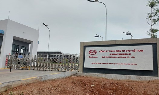 Trụ sở Công ty TNHH điện tử BYD Việt Nam (Khu công nghiệp Phú Hà). Ảnh: Tô Đức Công
