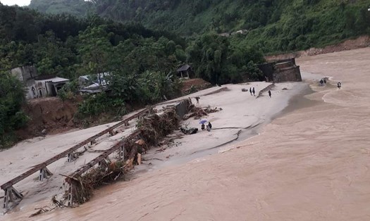 Mưa lũ gây thiệt hại nặng nề ở Hà Giang. Ảnh: CTV
