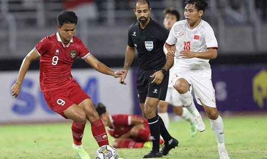 U20 Việt Nam nhận thất bại trước U20 Indonesia. Ảnh: AFC