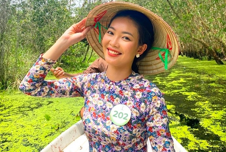 Diễm Trinh là Hoa khôi sông Vàm 2022. Ảnh: NVCC.