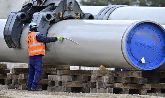 Công trường xây dựng đường ống dẫn khí Nord Stream 2 ở Lubmin, Đức. Ảnh: AFP