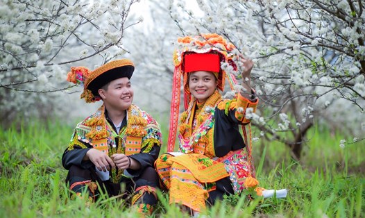 Người Dao lù gang tỉnh Lạng Sơn đón xuân. Ảnh: Nguyễn Sơn Tùng