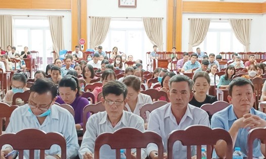 Cán bộ Công đoàn cơ sở tham gia buổi tập huấn tại LĐLĐ huyện Xuyên Mộc. Ảnh: LĐLĐ