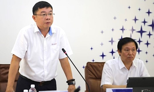 Ông Phạm Lê Phú - Tổng Giám đốc EVNNPT phát biểu tại Hội nghị. Ảnh: CĐĐL