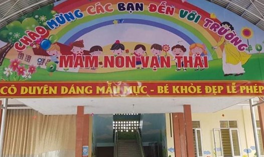Trường mầm non Vạn Thái, huyện Ứng Hòa, Hà Nội. Ảnh: FB nhà trường
