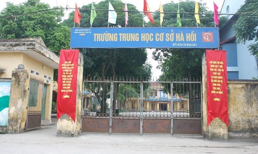 Trường THCS Hà Hồi, huyện Thường Tín, Hà Nội. Ảnh: website nhà trường.