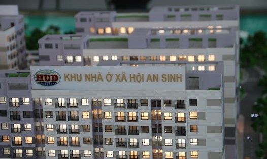 Mô hình khu nhà ở xã hội an sinh gần 1.000 căn tại phường Chánh Mỹ, thành phố Thủ Dầu Một, tỉnh Bình Dương. Ảnh: Đình Trọng