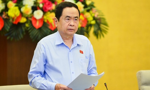 Phó Chủ tịch Thường trực Quốc hội Trần Thanh Mẫn phát biểu tại phiên họp. Ảnh: PV
