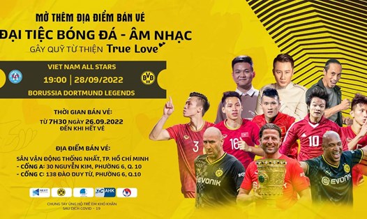 Vé xem Đoàn Văn Hậu, Đỗ Hùng Dũng và các danh thủ bóng đá Việt Nam đấu Dortmund sẽ được bán trực tiếp tại sân Thống Nhất cho đến khi hết vé. Ảnh: D.H