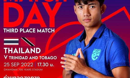 Tuyển Thái Lan thi đấu trận tranh hạng ba với Trinidad & Tobago. Ảnh: Changsuek.