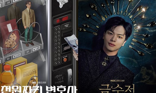 Cuộc chiến rating giữa hai bộ phim "One Dollar Lawyer" và "Golden Spoon". Ảnh: SBS, MBC