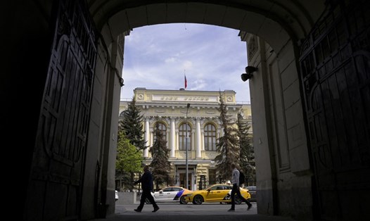 Quang cảnh trụ sở Ngân hàng Trung ương Nga ở Mátxcơva. Ảnh: AFP