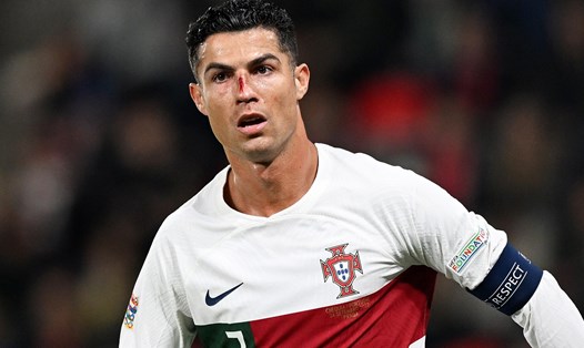 Ronaldo trong trận đấu giữa Bồ Đào Nha và Séc. Ảnh: UEFA