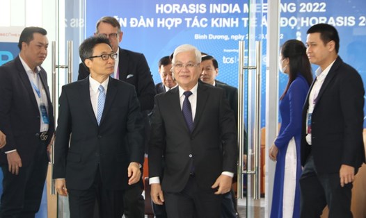 Phó Thủ tướng Vũ Đức Đam  dự khai mạc Diễn đàn hợp tác kinh tế Horasis Ấn Độ năm 2022 tại Bình Dương. Ảnh: Đình Trọng