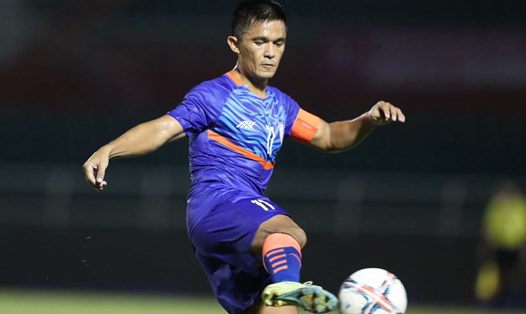 Sunil Chhetri mong muốn cùng tuyển Ấn Độ chơi tốt trước tuyển Việt Nam. Ảnh: LĐBĐ Ấn Độ