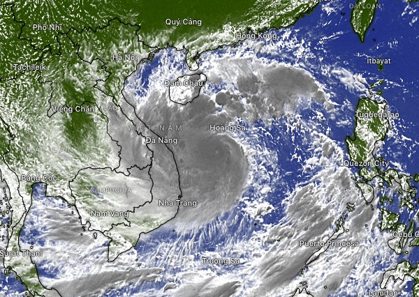 Bão Noru được nhận định có cường độ rất mạnh. Ảnh: WINDY.