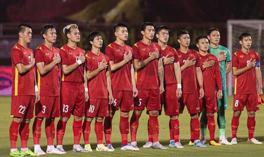 Đội hình tuyển Việt Nam trong trận đấu với Ấn Độ. Ảnh: Thanh Vũ