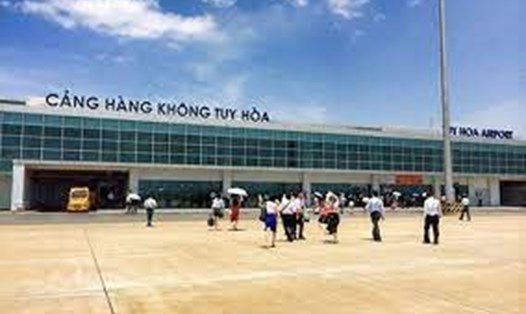 Sân bay Tuy Hoà đã hoạt động trở lại bình thường. Ảnh GT