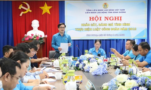 Đoàn công tác Tổng LĐLĐ Việt Nam làm việc với LĐLĐ tỉnh Bình Dương.
