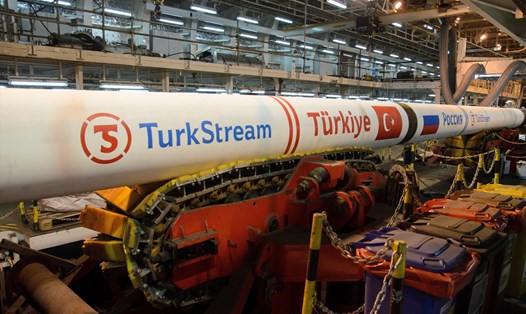 Đường ống TurkStream vận chuyển 33 tỉ mét khối khí đốt từ Nga đến EU mỗi năm. Ảnh: AFP