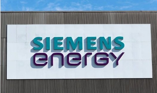 Logo Siemens Energy tại Muelheim an der Ruhr, Đức. Ảnh: Wolfgang Rattay