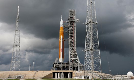 Sau khi kiểm tra lại các lỗi khiến NASA phải hoãn thử nghiệm ngày 29.8, tên lửa SLS dường như đã sẵn sàng cho cuộc phóng thử ngày 3.9. Ảnh chụp màn hình