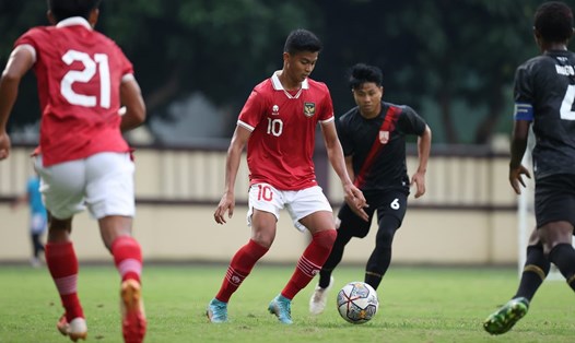U20 Indonesia (áo đỏ) tích cực thi đấu giao hữu để chờ gặp U20 Việt Nam. Ảnh: PSSI