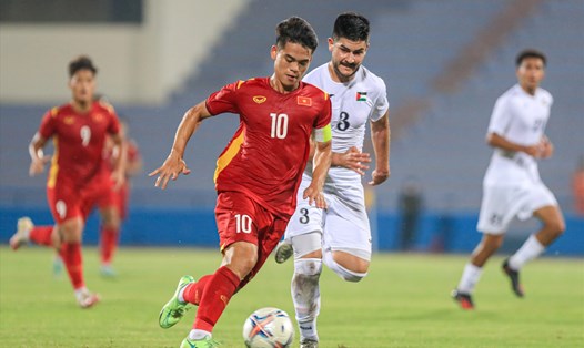 Các chân sút của U20 Việt Nam vung phí nhiều cơ hội trong trận đấu gặp U20 Palestine. Ảnh: Minh Dân