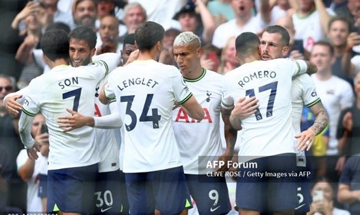 Tottenham duy trì mạch 6 trận bất bại tại Premier League 2022-2023. Ảnh: AFP