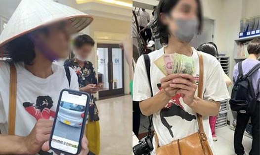 Nhóm du khách Nhật Bản vui vẻ nhận lại số tiền thừa từ lái xe taxi. Ảnh: Chụp màn hình.