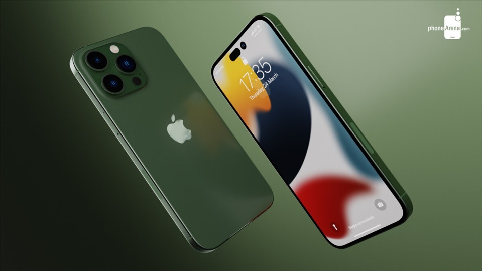 Hình ảnh "rò rỉ" được cho là iPhone 14 của Apple sắp được ra mắt. Ảnh chụp màn hình.