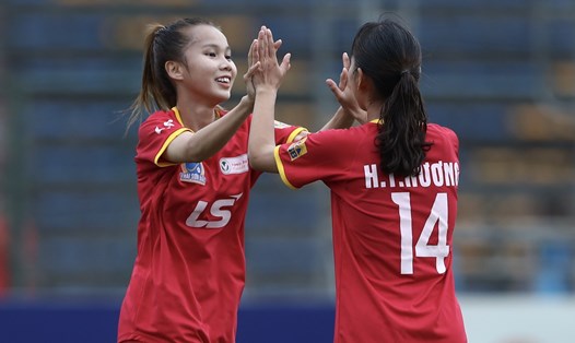 Đội nữ TPHCM I có trận thắng đậm nhất ở vòng 2 Giải nữ vô địch quốc gia - Cúp Thái Sơn Bắc 2022. Ảnh: VFF