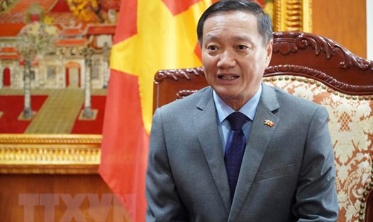 Đại sứ Việt Nam tại Lào Nguyễn Bá Hùng. Ảnh: TTXVN