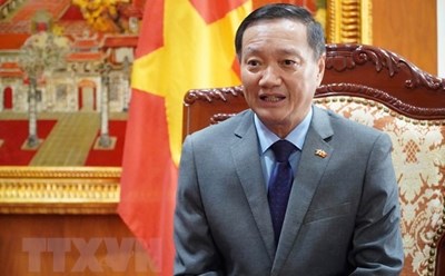 Đại sứ Việt Nam tại Lào Nguyễn Bá Hùng. Ảnh: TTXVN