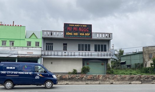 Cơ sở massage Mi Mi Ngọc tại huyện Long Thành (Đồng Nai). Ảnh: N.T