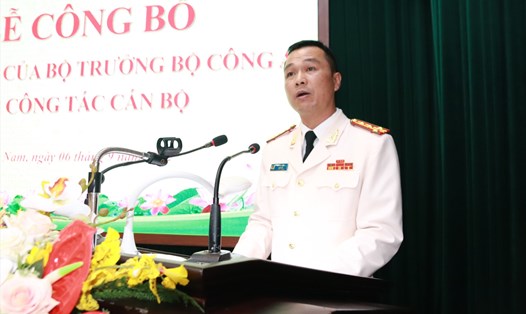 Đại tá Tô Anh Dũng - tân Giám đốc Công an tỉnh Hà Nam vừa nhận quyết định bổ nhiệm ngày 6.9. Ảnh: Đ.X