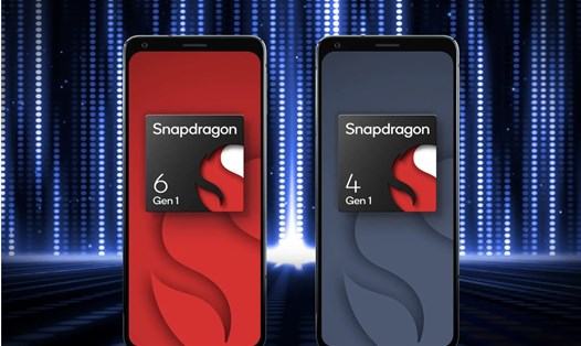 Một hình ảnh hiển thị chip Snapdragon 6 thế hệ 1 và Snapdragon 4 thế hệ 1. Hình ảnh: Qualcomm